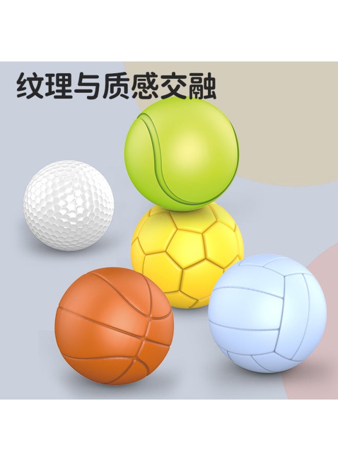 Baby Soft Rubber Building Blocks Can Bite 6-12 Months Soft Rubber Ball Baby 1-3 Years Old Children Tumbler Educational Toys - Image 4